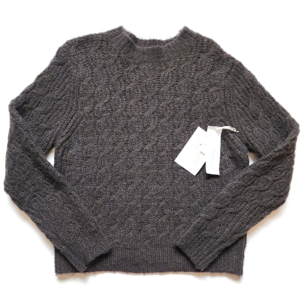Bluoltre Black Knit Sweater Top NWT